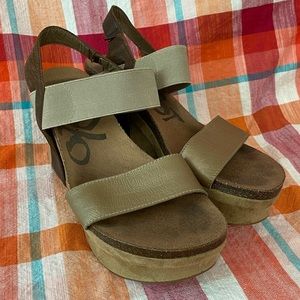OTBT Bushnell Platform Wedge Sandal 9M brown, Khaki, Sand
